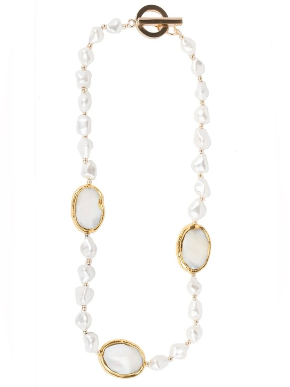SAACHI SANTA BARBARA WHITE PEARL STATEMENT NECKLACE